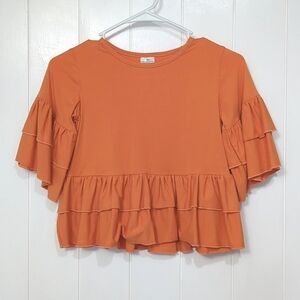 ❤️5/$25  Boutique Girl Ruffle Top